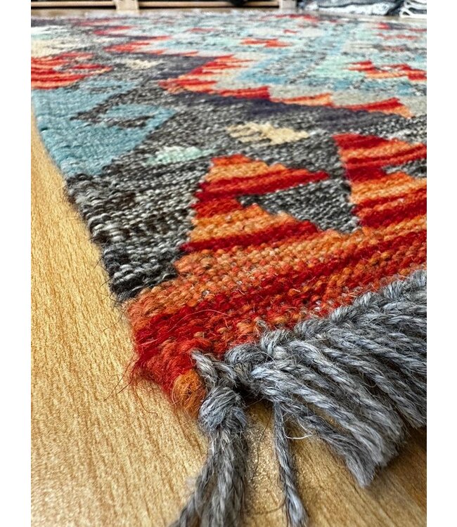 Handgewebte Orientalisch Wolle Kelim Teppich 112x85cm
