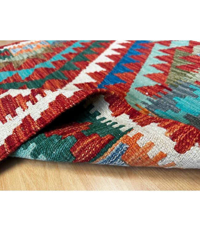 Hand Woven Afghan Wool Kilim Area Rug  120x82cm