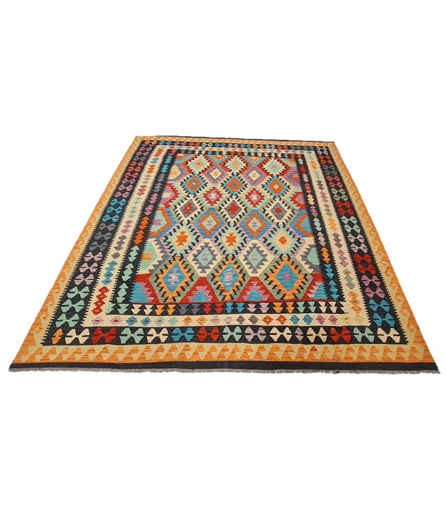 Hand Woven Afghan Wool Kilim Area Rug  290x257cm