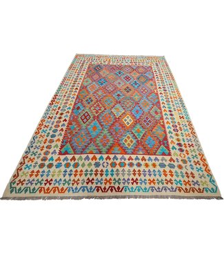 Hand Woven Afghan Wool Kilim Area Rug  347x250cm