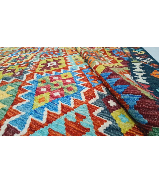 Handgewebte Orientalisch Wolle Kelim Teppich  297x258cm