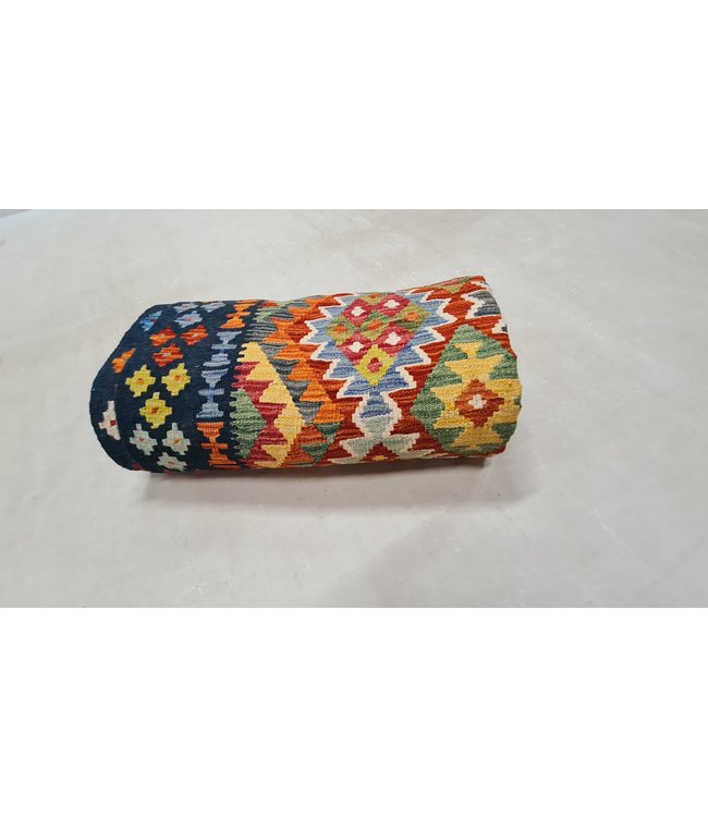 Hand geweven Oosters Kelim Wol Vloerkleed  297x258cm