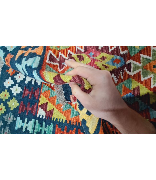 Handgewebte Orientalisch Wolle Kelim Teppich  297x258cm