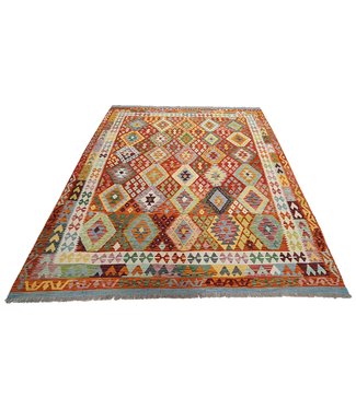 Hand Woven Afghan Wool Kilim Area Rug  298x258cm