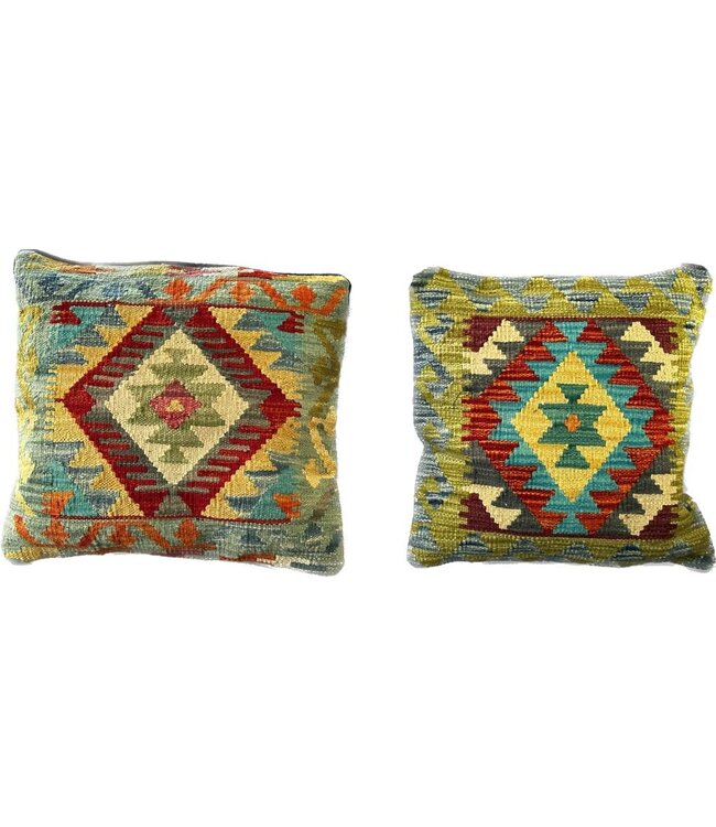 2x unike kelim kussens met vulling  45x45 cm