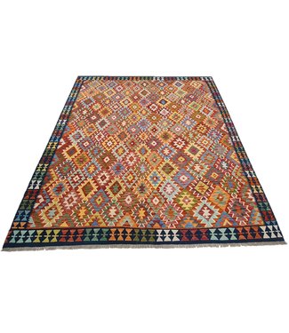 Hand Woven Afghan Wool Kilim Area Rug  299x254cm