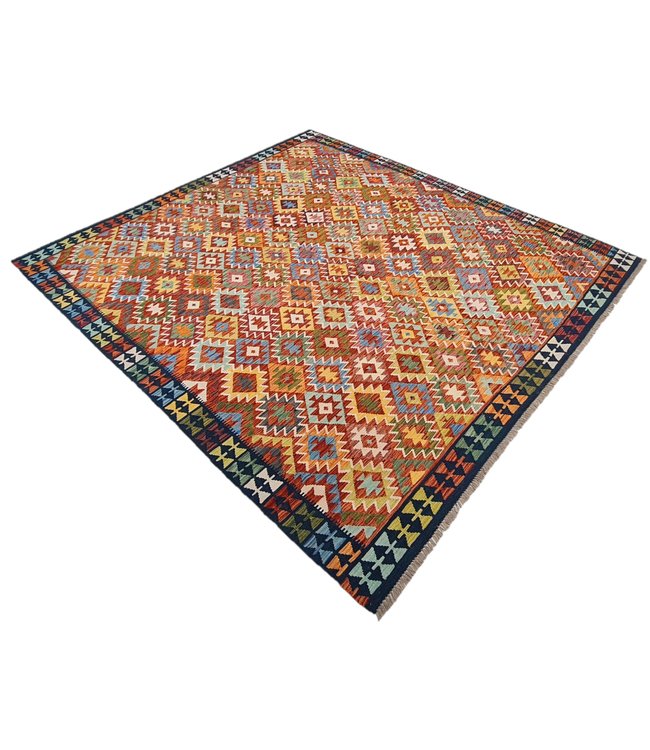 Handgewebte Orientalisch Wolle Kelim Teppich  299x254cm