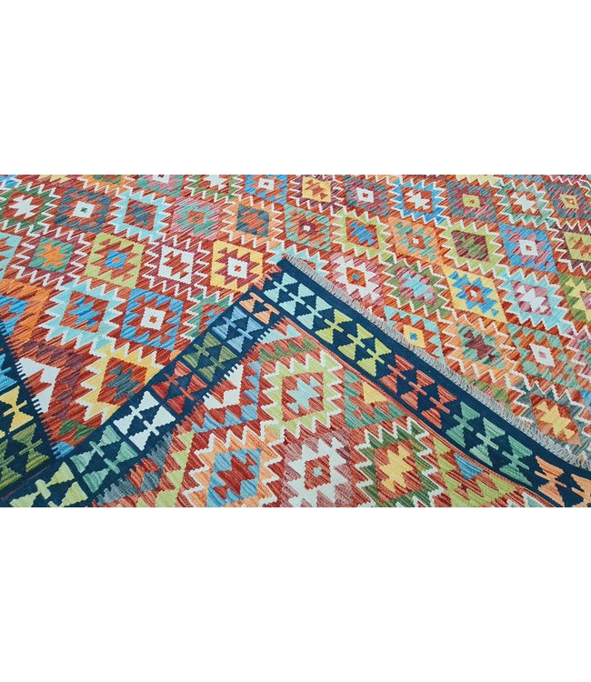 Handgewebte Orientalisch Wolle Kelim Teppich  299x254cm