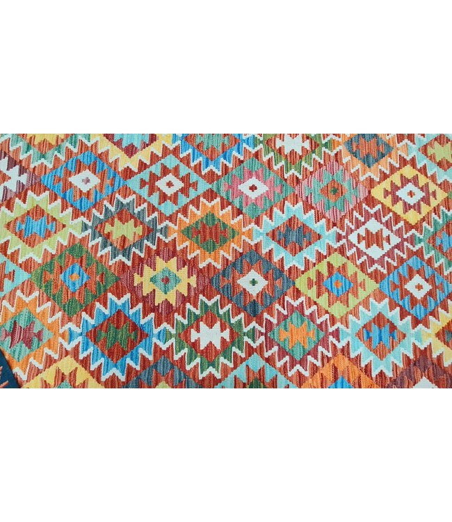 Hand Woven Afghan Wool Kilim Area Rug   299x254cm