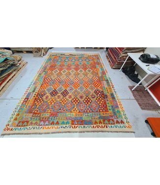 Hand Woven Afghan Wool Kilim Area Rug  404x303cm