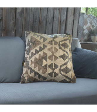 1x natural  kilim cushion cover traditional ca 45x45 cm with filling