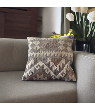 1x natural  kilim cushion cover traditional ca 45x45 cm with filling