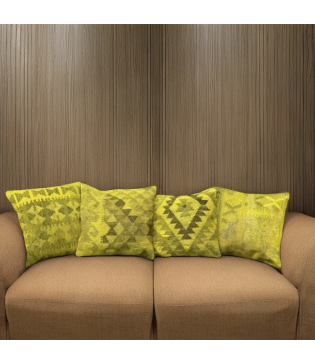 4x kilim cushion cover ca 45x45 cm with filling