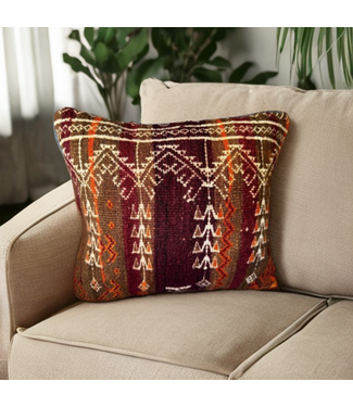 vintage 1x kilim cushion cover ca 40x40 cm with filling