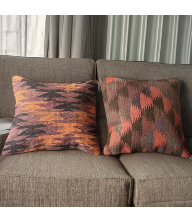 2xkelim kussens traditioneel ca 45x45 cm met vulling