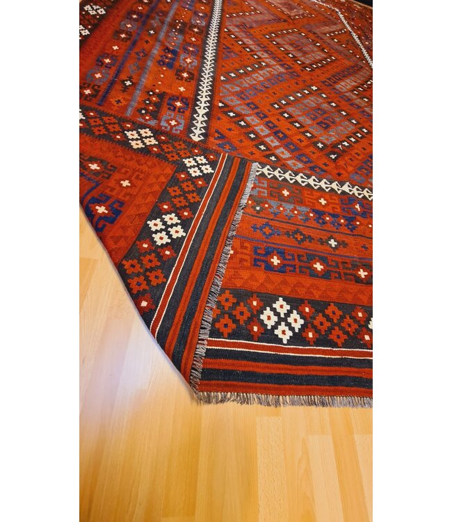 484x301cm Handgewebte Orientalisch Wolle Kelim Teppich