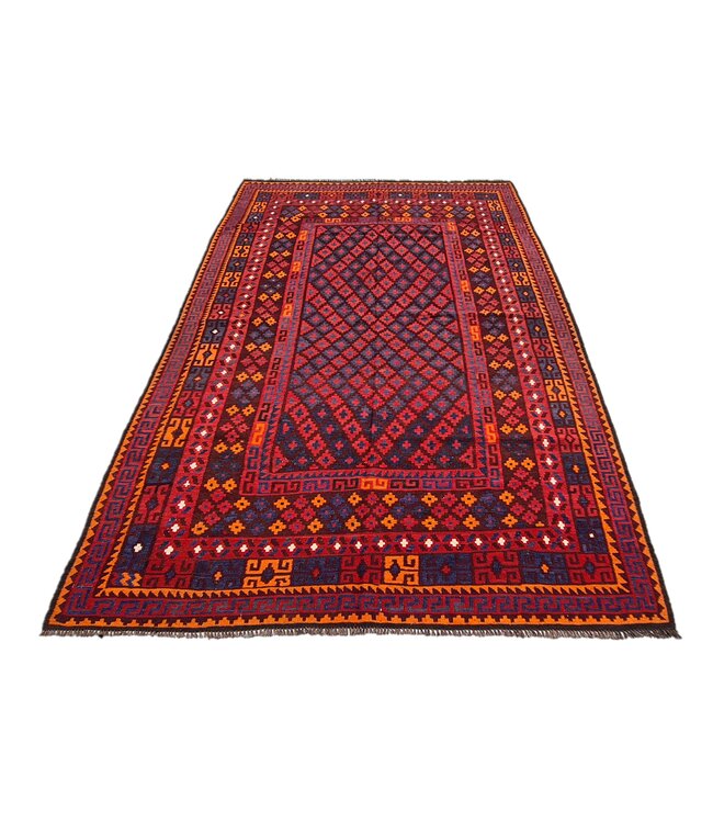 Hand Woven Afghan Wool Kilim Area Rug 293 x 179 cm