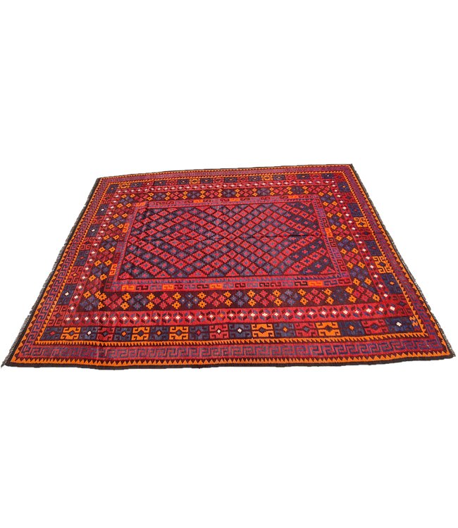 Hand Woven Afghan Wool Kilim Area Rug 293 x 179 cm