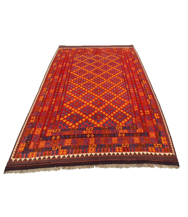 Hand Woven Afghan Wool Kilim Area Rug 305 x 205 cm