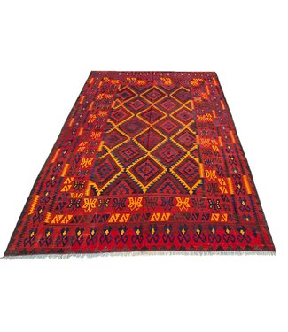 Hand Woven Afghan Wool Kilim Area Rug 285 x 217 cm