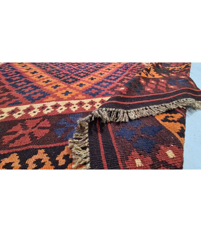 Hand Woven Afghan Wool Kilim Area Rug 315 x 196 cm