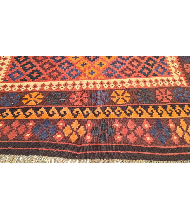 Handgewebte Orientalisch Wolle Kelim Teppich 315 x 196 cm