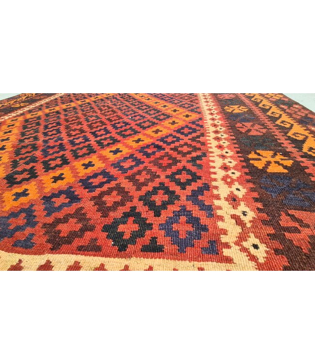 Hand Woven Afghan Wool Kilim Area Rug 315 x 196 cm