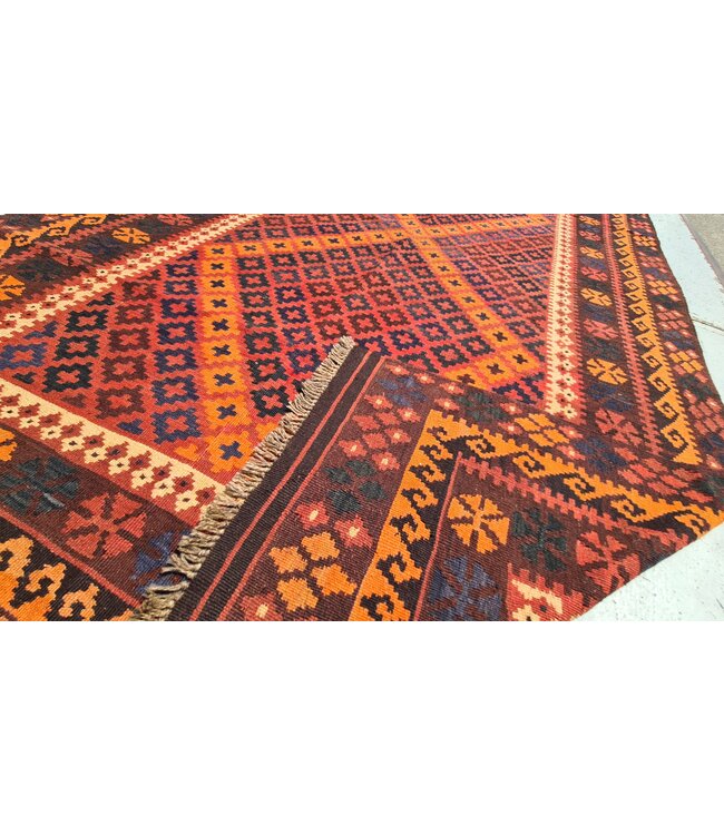 Hand Woven Afghan Wool Kilim Area Rug 315 x 196 cm
