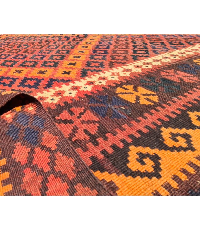 Hand Woven Afghan Wool Kilim Area Rug 315 x 196 cm