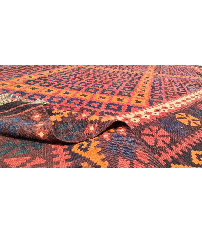 Hand Woven Afghan Wool Kilim Area Rug 315 x 196 cm