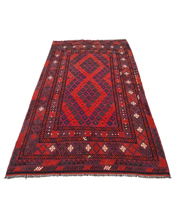 Hand Woven Afghan Wool Kilim Area Rug 296 x 188 cm