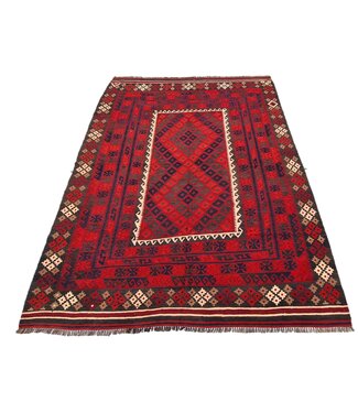 Hand Woven Afghan Wool Kilim Area Rug 285 x 201 cm