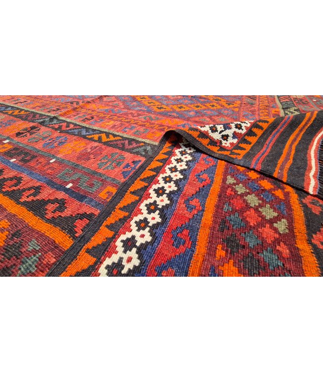 282x206cm Hand Woven Afghan Wool Kilim Area Rug