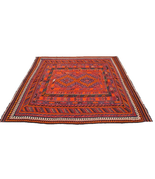 282x206cm Handgewebte Orientalisch Wolle Kelim Teppich