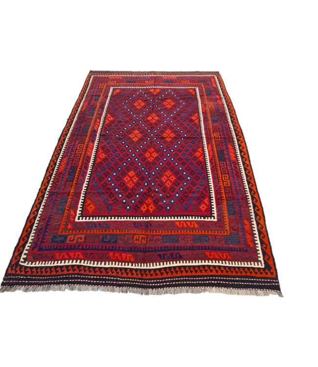 Hand Woven Afghan Wool Kilim Area Rug 296 x 207 cm