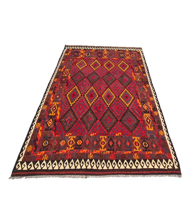 293x194 cm Hand Woven Afghan Wool Kilim Area Rug