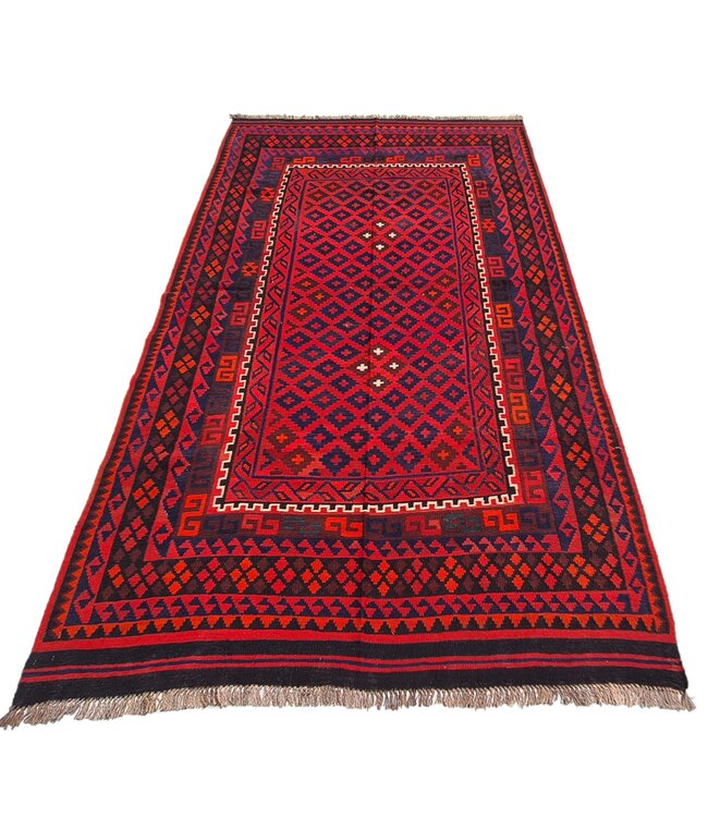 315x182 cm Handgewebte Orientalisch Wolle Kelim Teppich