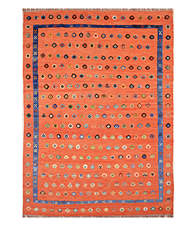Barjasta hand knotted & woven Afghan Kilim Area Rug Modern 390x275 cm