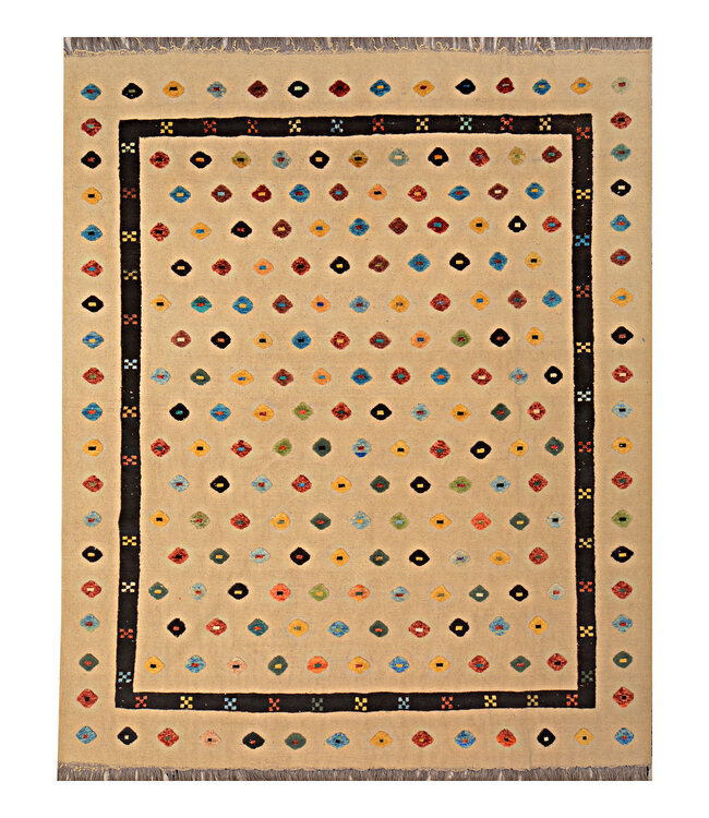 Barjasta hand knotted & woven Afghan Kilim Area Rug Modern 292x245 cm