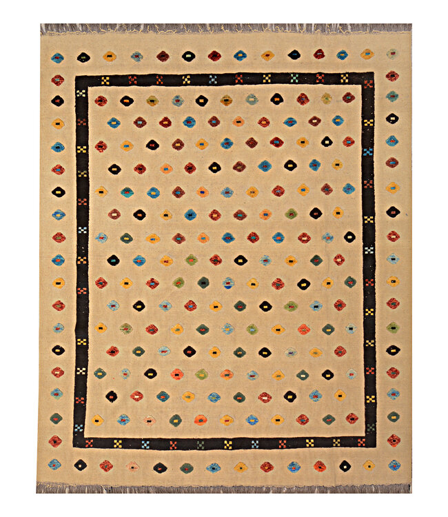 Barjasta handgeknüpfter und gewebter afghanischer Kelim-Teppich Modern   292x245 cm