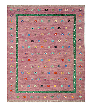 Barjasta handgeknüpfter und gewebter afghanischer Kelim-Teppich Modern 296x252cm