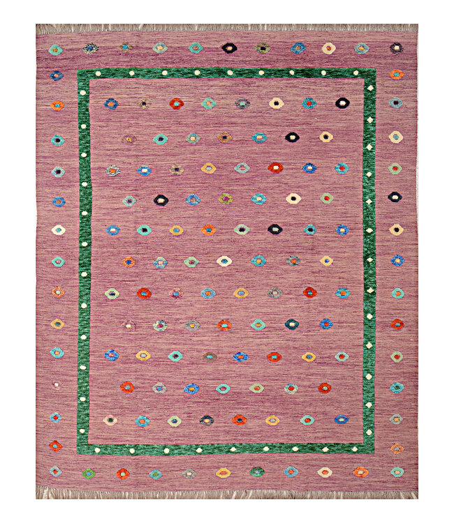 Barjasta hand knotted & woven Afghan Kilim Area Rug Modern 296x252cm