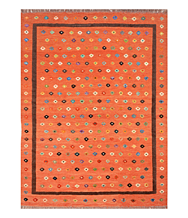 Barjasta hand knotted & woven Afghan Kilim Area Rug Modern 340x258cm