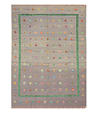 Barjasta handgeknüpfter und gewebter afghanischer Kelim-Teppich Modern  337x256cm