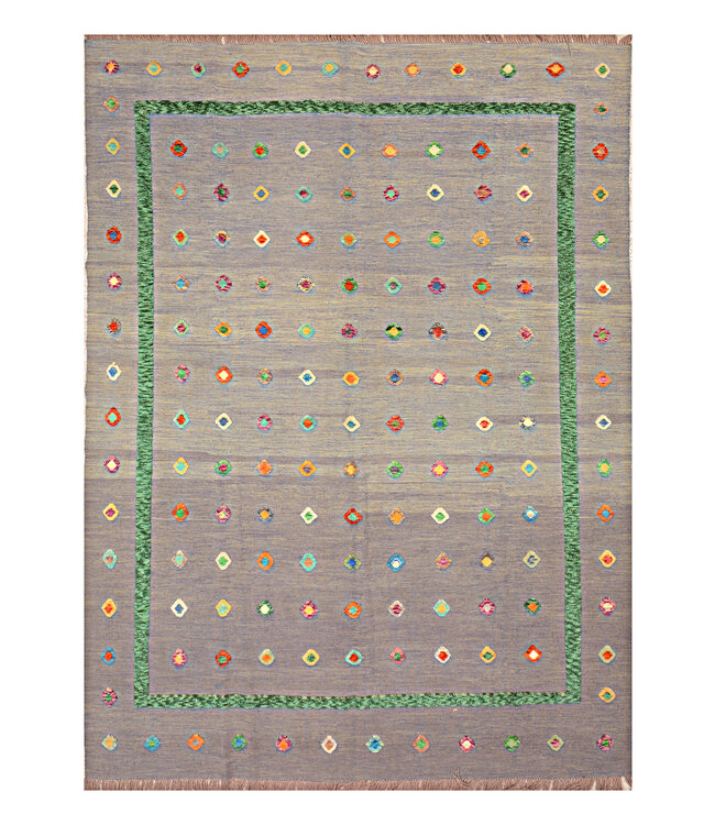 Barjasta handgeknüpfter und gewebter afghanischer Kelim-Teppich Modern 337x256cm