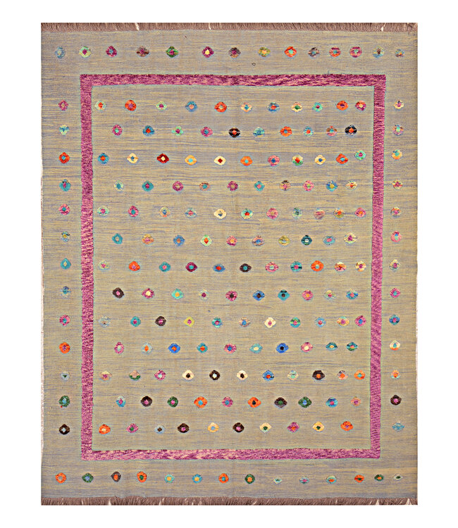 Barjasta hand knotted & woven Afghan Kilim Area Rug Modern 300x238cm