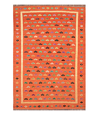 Barjasta hand knotted & woven Afghan Kilim Area Rug Modern 351x250cm
