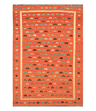 Barjasta handgeknüpfter und gewebter afghanischer Kelim-Teppich Modern 351x250cm