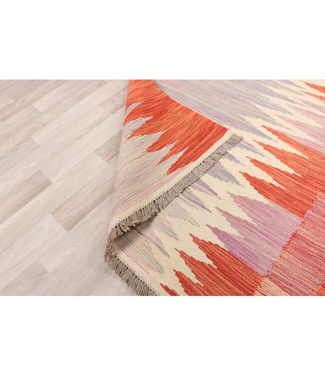 306x203cm Handmade Afghan modern Kilim Area Rug Wool Carpet