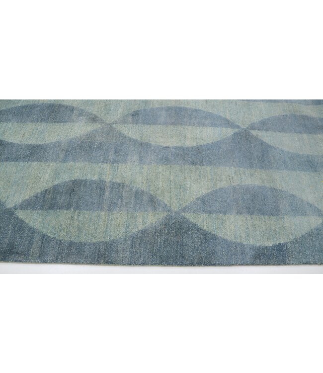 Modern Louie groen vloerkleed 441 x 079 cm